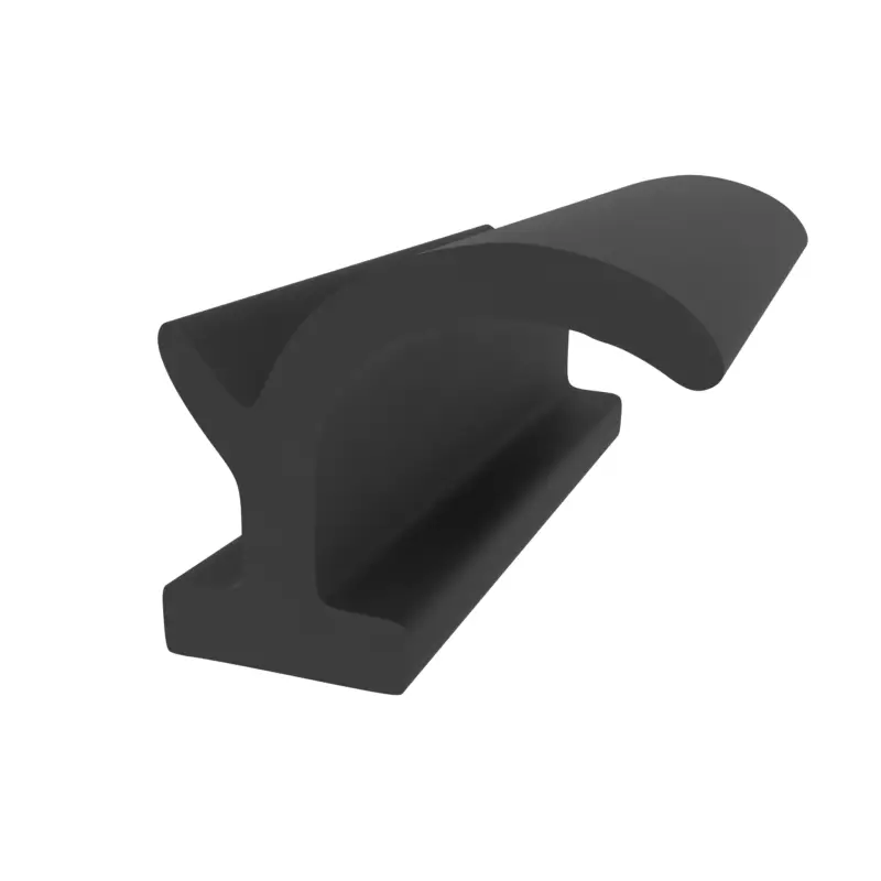 Schnäppchen Anschlagdichtung mit Lippe und glattem Fuß | 8 mm Breite | Farbe: schwarz