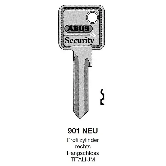 Billig Schlüsselrohling ABUS 901 NEU