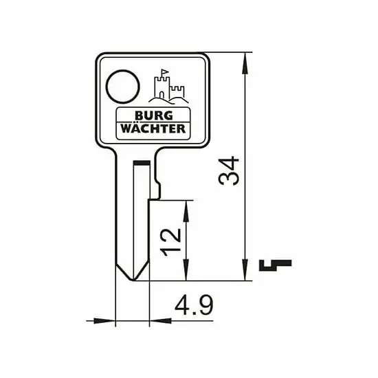 Schlüsselrohling BURG 45 L Top-Preis