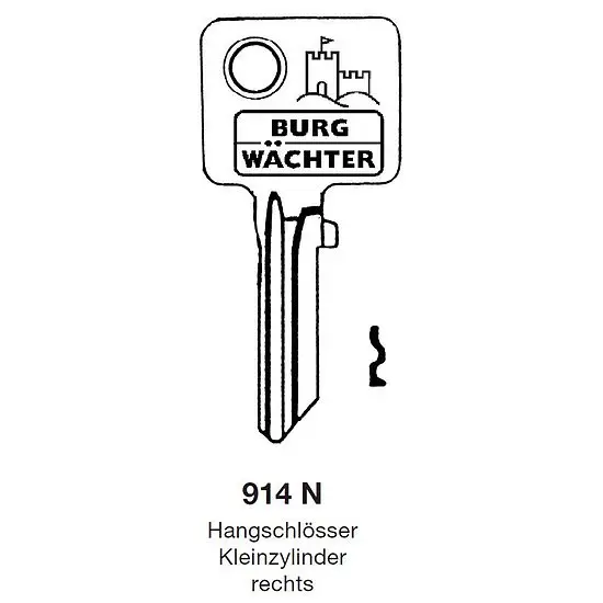 Finale Aktion Schlüsselrohling Burg Wächter 914 N