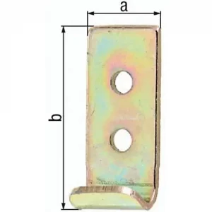 Aktuell Schließhaken f. Kistenverschlüsse L.30 B.12 S.1,5mm STA galv. gelb verz. ger.
