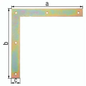 Tor-Winkel B.30mm L.250 x 250mm STA galv.gelb verz.GAH Mega-Angebot