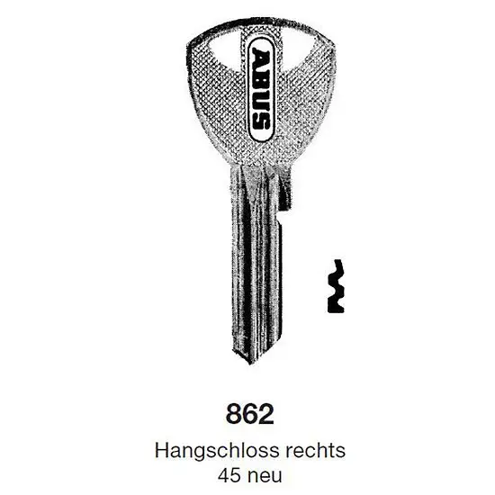 Ausverkauf Schlüsselrohling ABUS 862