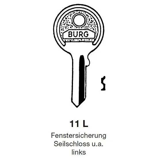 Schlüsselrohling Burg 11 L Highlight