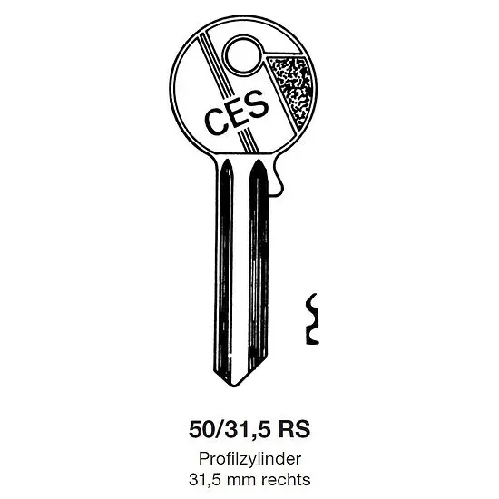 Aktuell Schlüsselrohling CES 50/31,5 RS