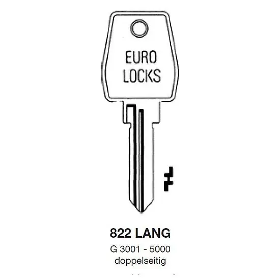 Schlüsselrohling EURO LOCKS 822 LANG Billig