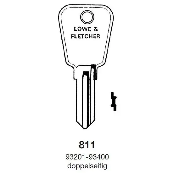 Geprüft Schlüsselrohling LOWE FLETCHER 811