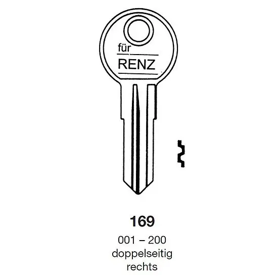 Neuheit Schlüsselrohling RENZ 169