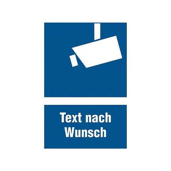 Sonderaktion Hinweisschild, Videoüberwachung - Wunschtext