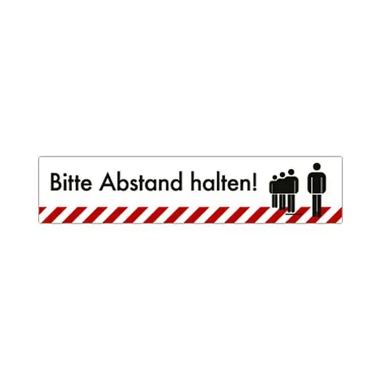 Fußbodenaufkleber "Bitte Abstand halten!" Billig