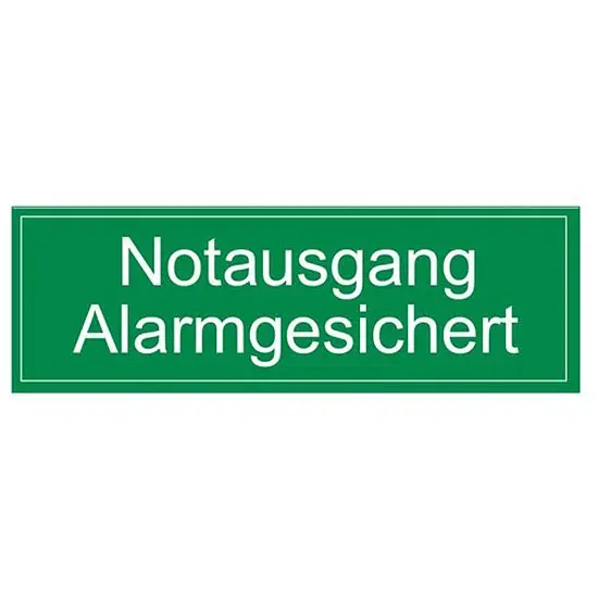 Folienaufkleber "Notausgang Alarmgesichert" Meistverkauft