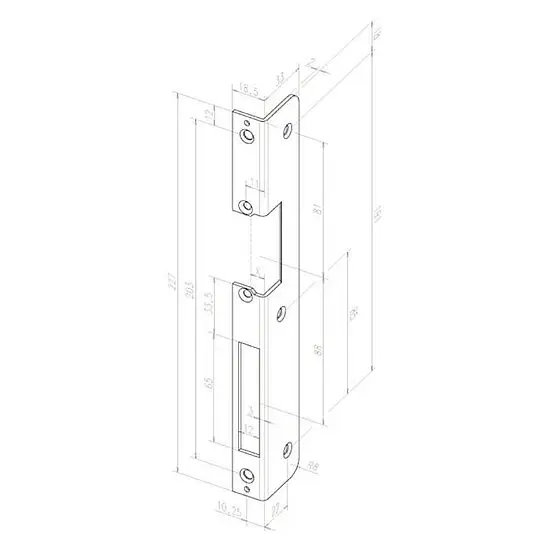 Mega-Angebot Winkelschließblech 502 mit 227 mm Länge