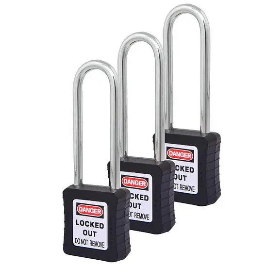 LOTOMASTER Arbeitsschutz Vorhangschloss 75 mm 3er Set Masterschlüssel Kostenloser Rückversand