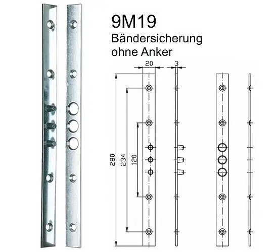 Bändersicherung ohne Anker 9M19 Gratis Versand