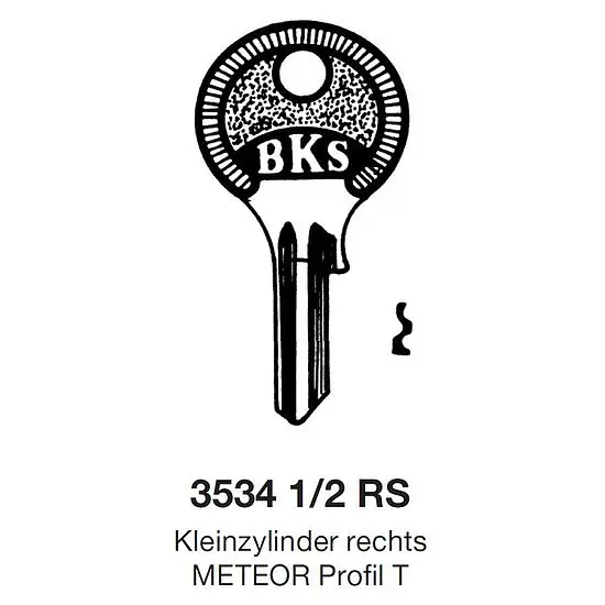 Rabatt Schlüsselrohling BKS 3534 1/2 RS