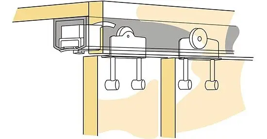 Neuheit Schiebetürbeschlag Top Line 1 2-türig Komplett-Set 50kg DIN L/R Hettich
