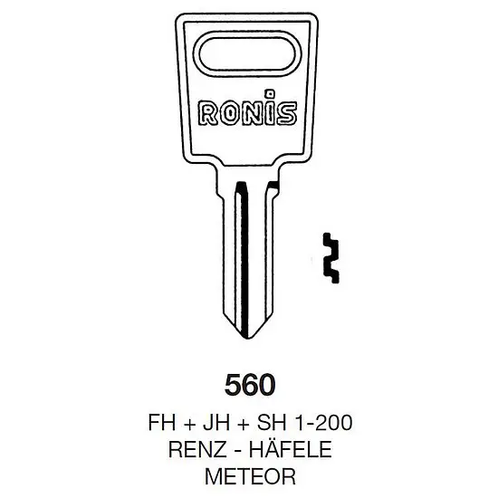 Schlüsselrohling RONIS 560 Markenprodukt