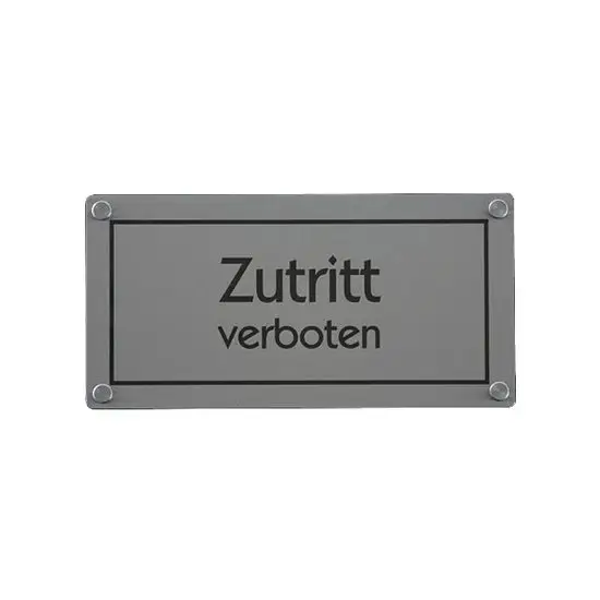 Kracherpreis Hausnummer Edelstahl Hinweis No 3B 15x30 cm