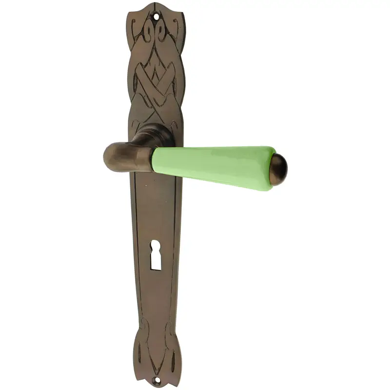 Top-Seller Zimmertürgarnitur Theesen in Messing, antik