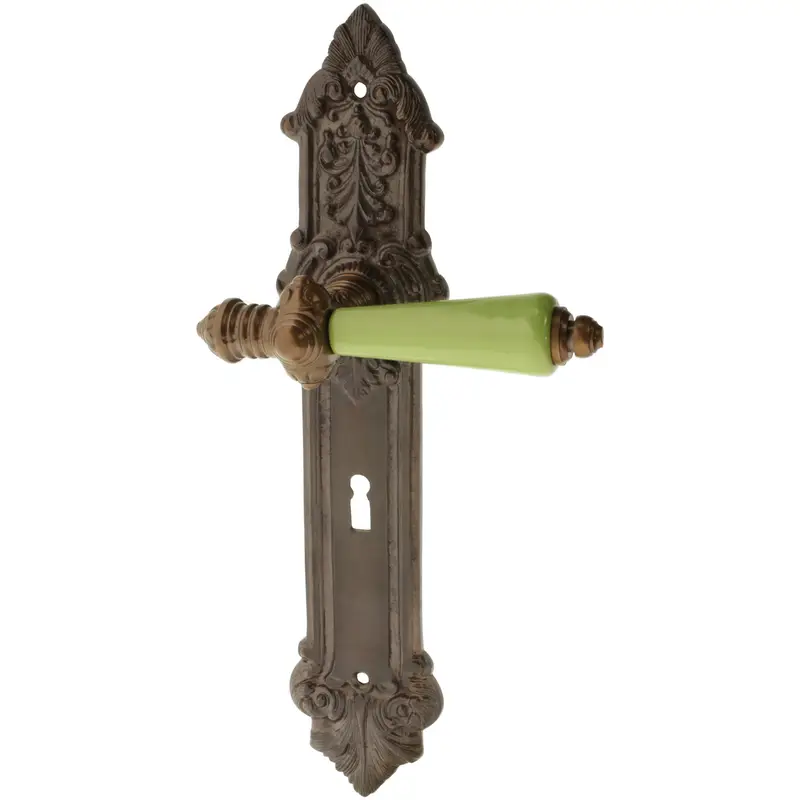 Knallerangebot Zimmertürgarnitur Friedwin in Messing, antik