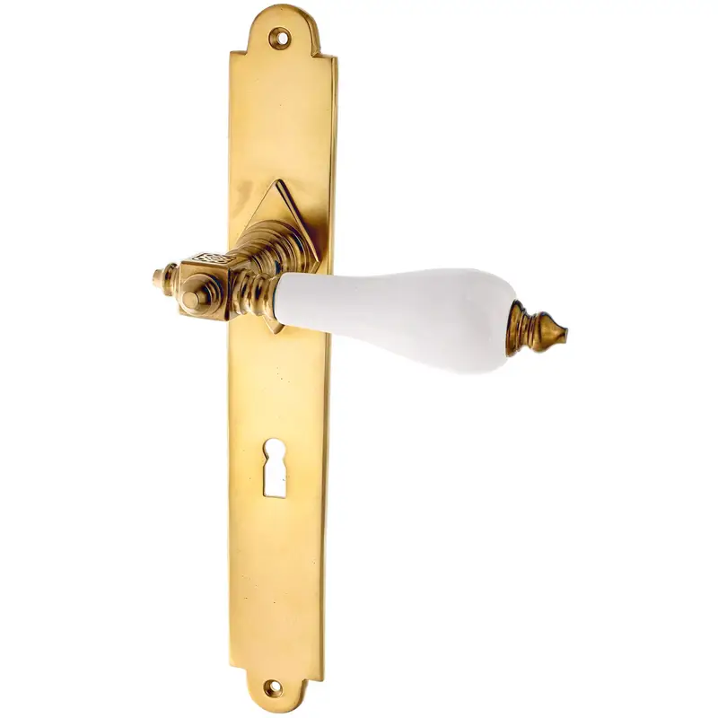 Zimmertürgarnitur Bullowsee in Messing, patiniert Markenware