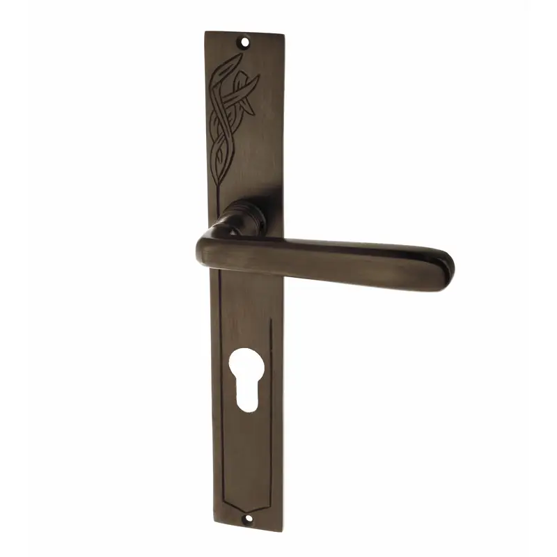 Wohnungstürbeschlag schlichtes Design Messing Modell Wertach Bestpreis