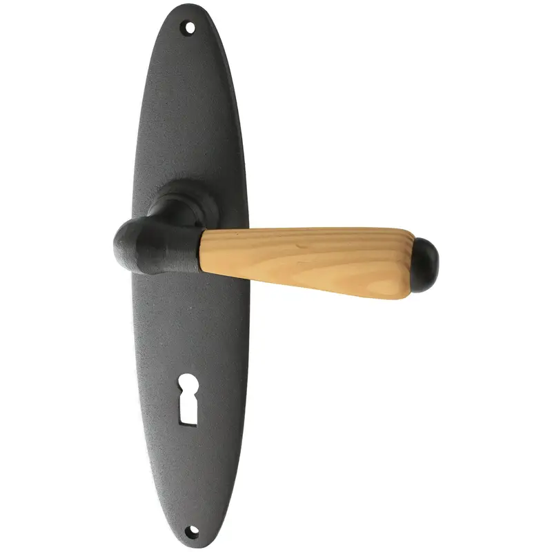 Zimmertürgarnitur Mies in schwarz Sonderangebot