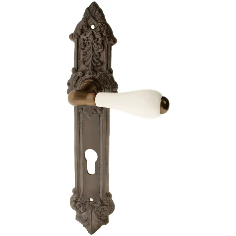 Sale Wohnungstürgarnitur Adela in Messing, antik
