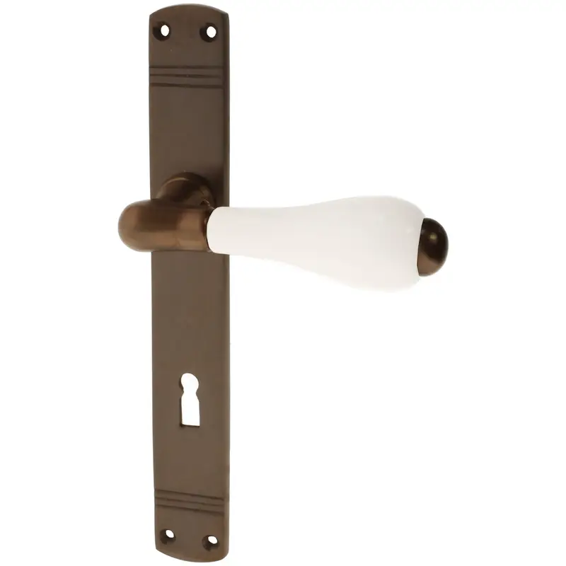 Zimmertürgarnitur Pinnower See in Messing, antik Günstig