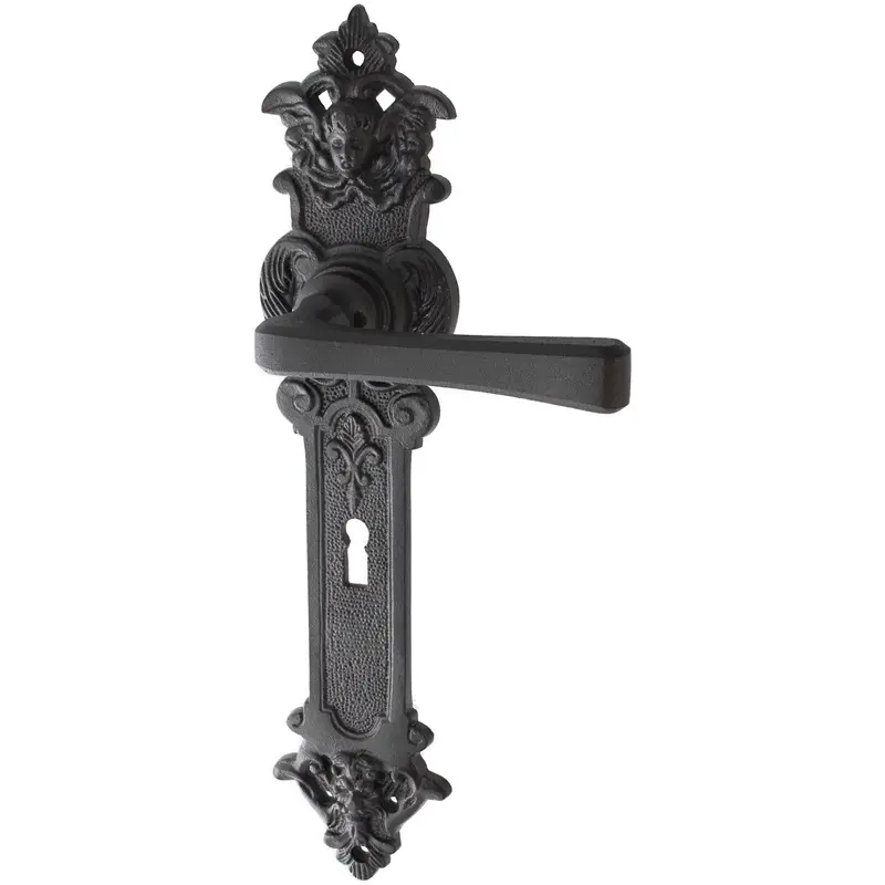 Schnäppchen Gusseisen Türgriff antik, rustikal im Jugendstil | "Raabs"