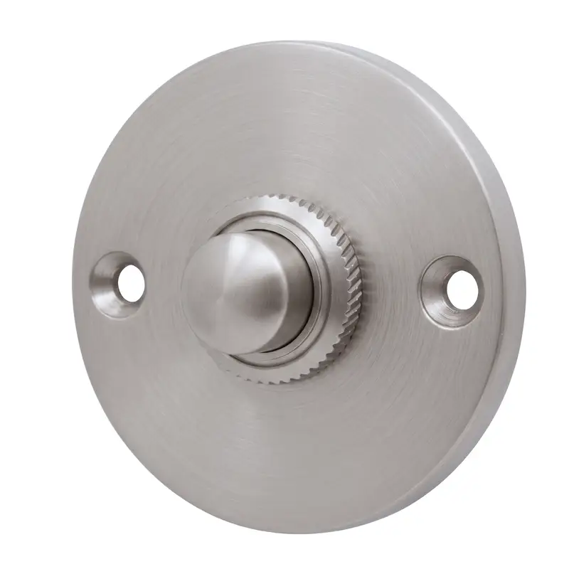 Sale Schlichte Klingelplatte mit Klingelknopf - Nickel matt gebürstet