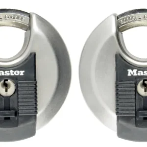 Master Lock Disc Schloss M40EURT aus Edelstahl mit verdecktem Bügel, 2 Stück gleichschliessend Preisreduziert