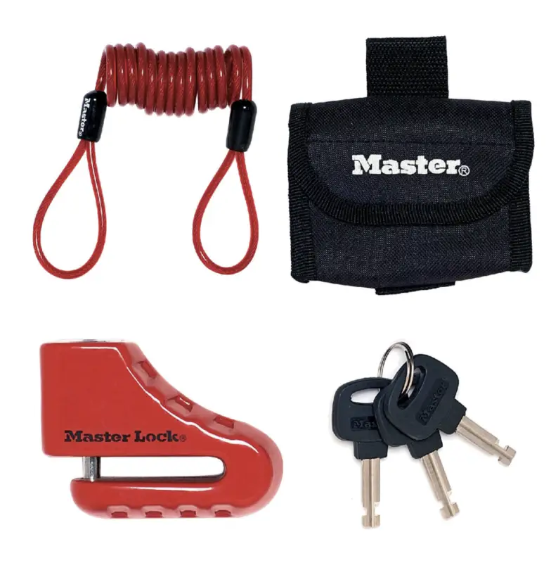 Master Lock 8303EURDPS Scheibenbremsenschloss mit Stahlbügel, 5 cm Sonderangebot