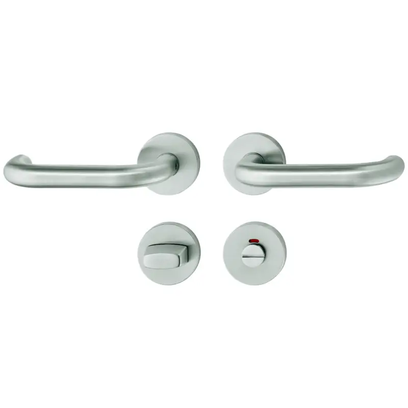 Garantierte Lieferung Rosettengarnitur Häfele "Startec" PDH4102, BAD/WC, Nuss 8 mm, Ø 55 mm, Edelstahl, U-Form-Drücker