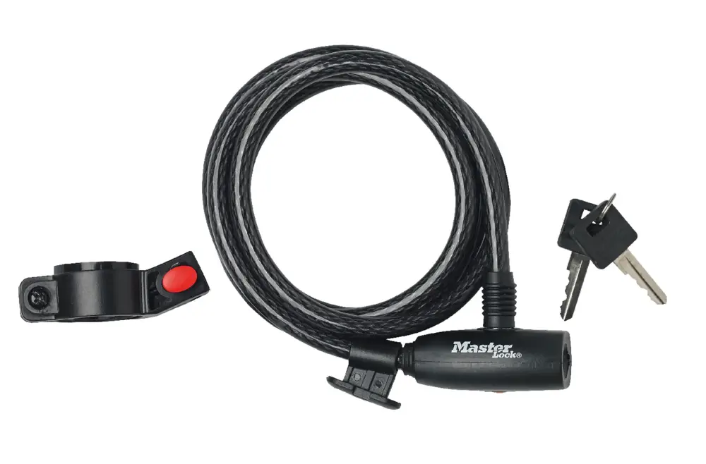 Master Lock 8232EURDPRO Kabelschloss mit Schlüssel 1,8 m lang Versand Am Gleichen Tag