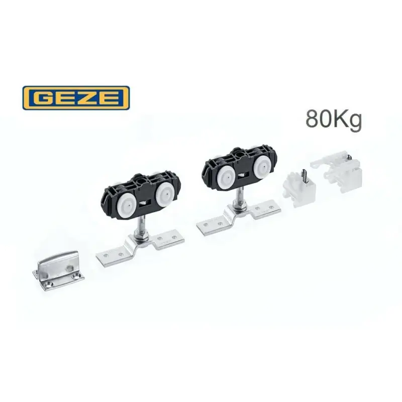 Gratis Versand Geze Zubehör Set Rollan 80 NT Schiebetür ohne Wandbesfestigungwinkel Beschlag