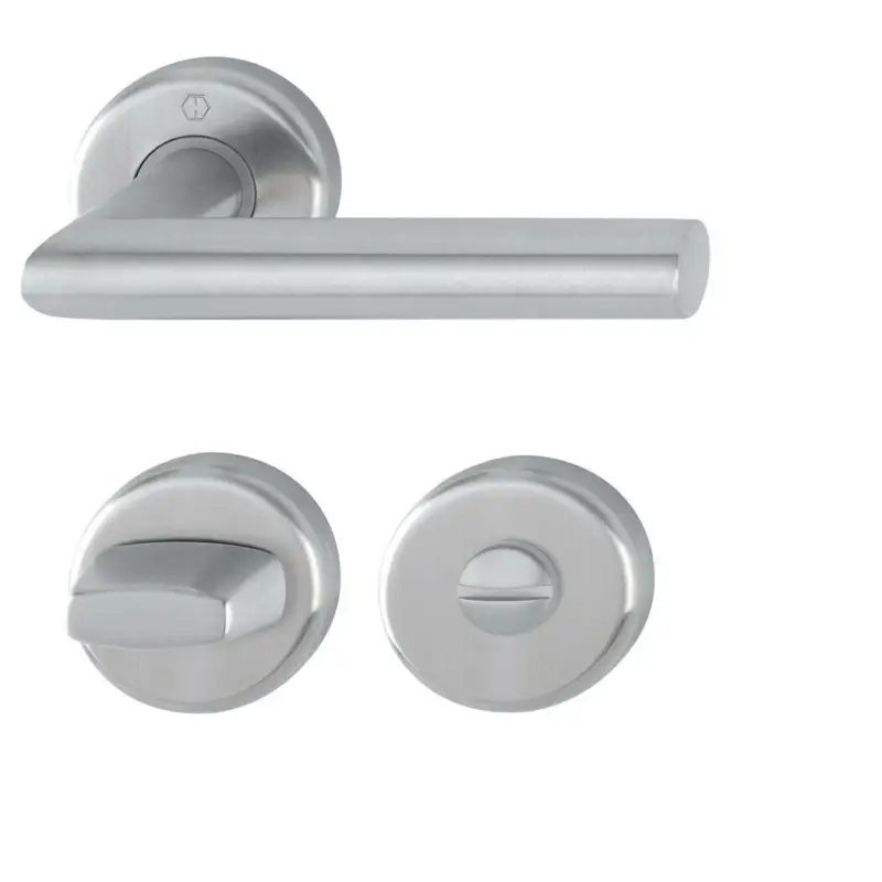 Begrenztes Angebot Hoppe Rosettengarnitur Türgriff Drücker Utrecht WC Edelstahl F69 matt L-Form
