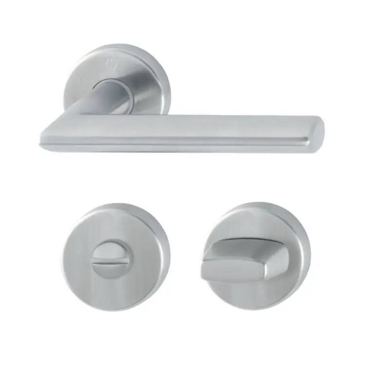 Hoppe Türdrücker Stockholm WC Rosette Edelstahl matt F69 Türgriff Türbeschlag Mega-Angebot