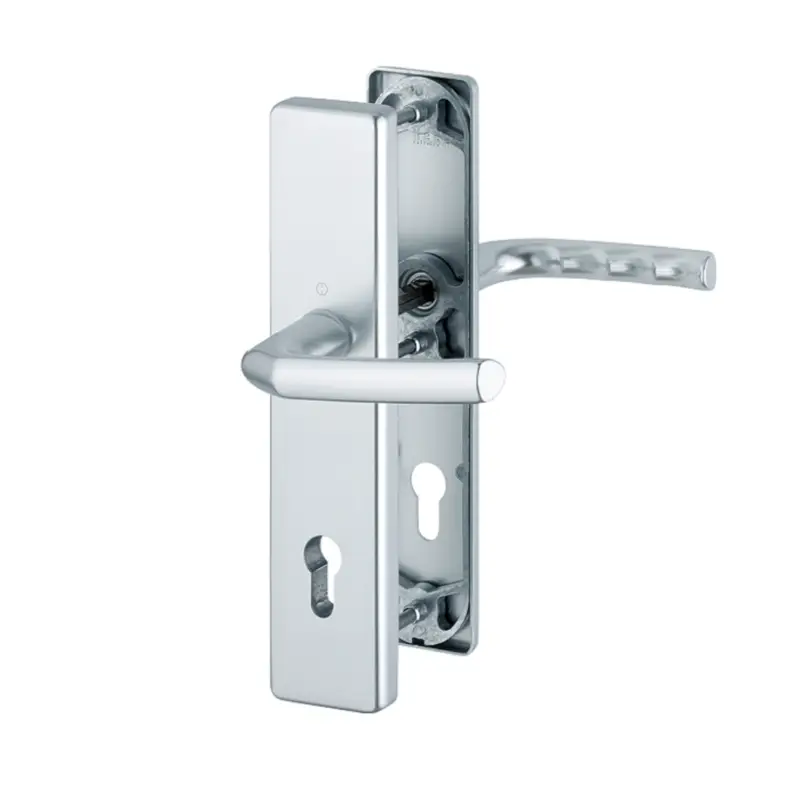 Hoppe Schutzbeschlag Birmingham PZ Alu F1 1117/2221A/2440 Türgriff Klinke 92mm Echt