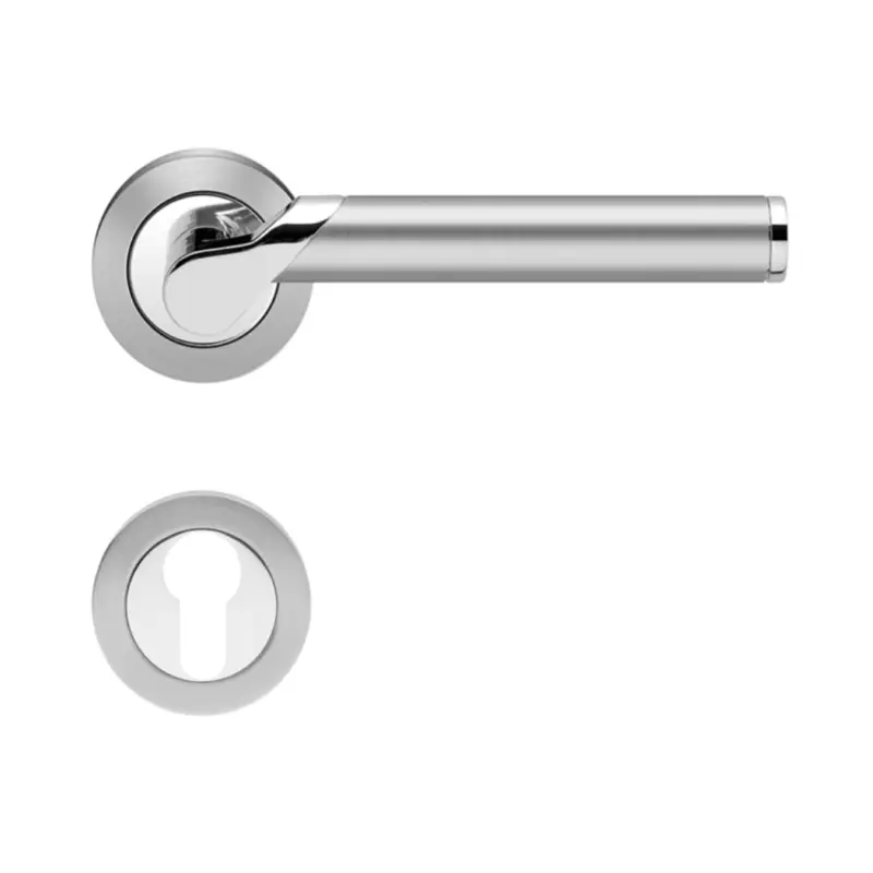 Neu Karcher Drückergarnitur Starlight R38 PZ0 65 Chrom/Edelstahl matt Türgriff