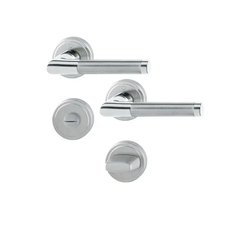 Hoppe Türdrücker Capri Rosette BAD Messing F49/F69 Türgriff Drückergarnitur Heißes Angebot