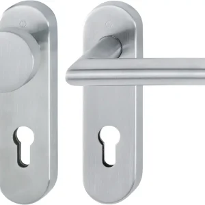 Markenprodukt HOPPE® FH Wechselgarnitur mit Kurzschild Amsterdam FS-E58/353KH/1400, Edelstahl