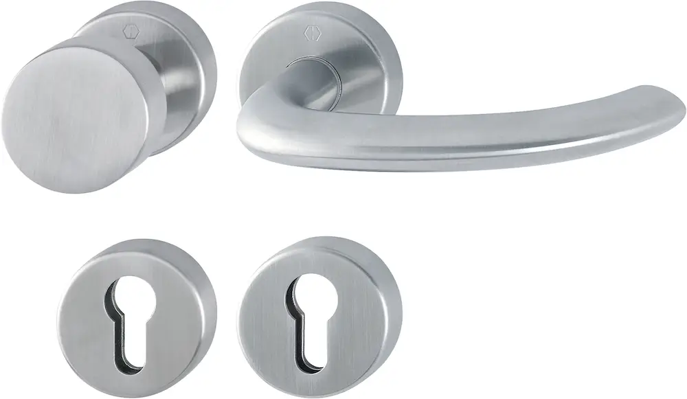 HOPPE® FH Wechselgarnitur mit Rosetten Marseille FS-E58/42H/42HS/1138, Edelstahl Echt