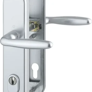 HOPPE® Schutz-Drückergarnitur mit Langschild Verona 1510/3332ZA/3310, 10/92 mm, Aluminium Knallerangebot