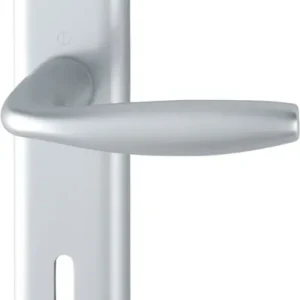 Mega-Angebot HOPPE® Drückergarnitur mit Langschild New York 1810/273P, Aluminium