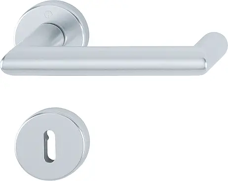 Bestseller HOPPE® Drückergarnitur mit Rosetten Rotterdam 1401/42KV/42KVS, Aluminium