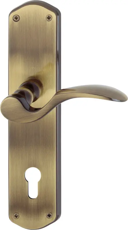 HOPPE® Drücker-Halbgarnitur mit Langschild München M112SH/333, 10/92 mm, Messing Bestpreis