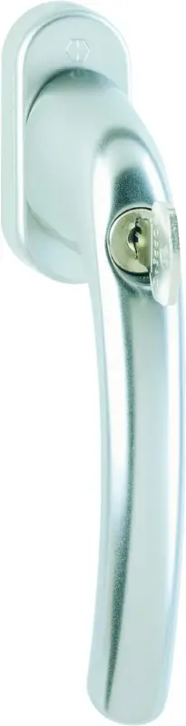 HOPPE® Fenstergriff abschließbar Tokyo 0710S/U26, mit Schrauben, Aluminium Highlight