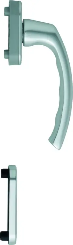 HOPPE® Fenstertürgriff-Halbgarnitur Luxembourg 099/U26/49PNS, innen, Aluminium Schnäppchen