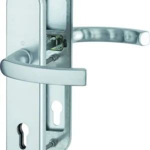 Echt HOPPE® Schutz-Drückergarnitur mit Langschild Luxembourg 199/3331/3310, 10/92 mm, Aluminium
